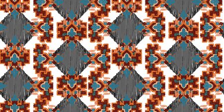 Drapery curves pagan tripe seamless pattern. Indian old surface background. Vector ornament.