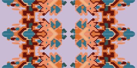 Drapery curves pagan tripe seamless pattern. Indian old surface background. Vector ornament.