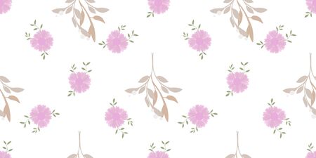 Seamless pattern with abstract flowers. Creative color floral surface design. Vector background.のイラスト素材