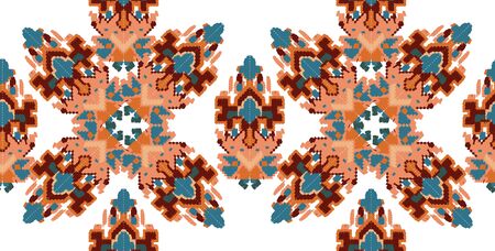 Drapery curves pagan tripe seamless pattern. Indian old surface background. Vector ornament.