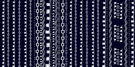 White on luxury blue color modern hand drawn pattern. For fabric and textile, wallpaper, packaging.のイラスト素材