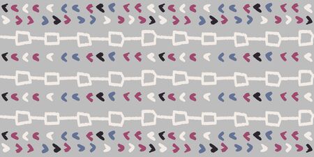 Seamless hand drawn geometric pattern with national striped color  background. Ornamental...