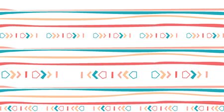 Color modern stripes seamless pattern hand drawn surface design for home.のイラスト素材