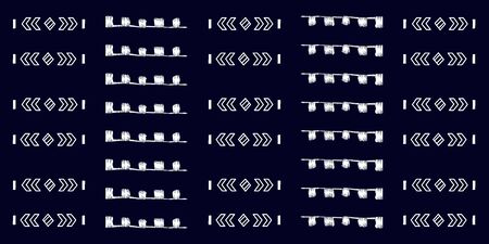 White on luxury blue color modern hand drawn pattern. For fabric and textile, wallpaper, packaging.