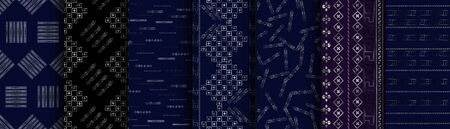 Set, bundle Vector modern geometric seamless pattern. Grey texture with lines, stripes. Decorative...