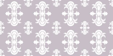 Seamless damask pattern wallpaper. Vintage decor in Victorian style. Hand drawn elegant vector...
