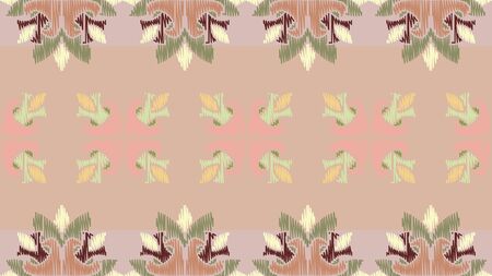 Colorful Ikat ornamentel seamless pattern for textile, wallpaper, card or wrapping paper