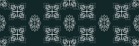 Flower damask ornate seamless pattern. Vector surface design for fabric, apparel textile, book, interior, wallpaper backgroundのイラスト素材