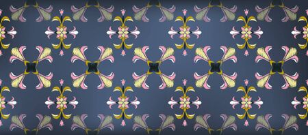 Colorful Ikat ornamentel seamless pattern for textile, wallpaper, card or wrapping paper. Tile for...