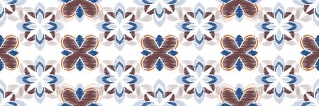 Colorful Ikat ornamentel seamless pattern for textile, wallpaper, card or wrapping paper. Tile for...