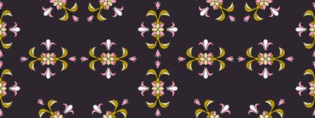 Uzbek ikat silk fabric pattern, motif ethnic indigo blue and white colors. Tite repit pattern.のイラスト素材