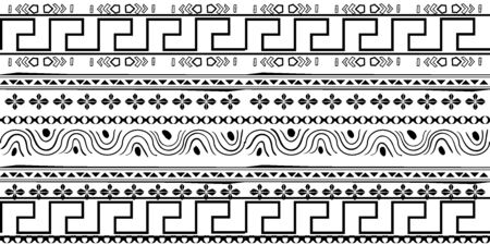 Fasion black line on white backgraund. Seamless pattern for fabric, print, wallpaper, packaging. Strocke trandy surface  designのイラスト素材