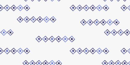 trendy stripes pattern Vector blue line hand drawn seamless backgroundのイラスト素材