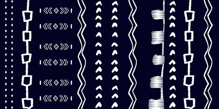 White on luxury blue color modern hand drawn pattern. For fabric and textile, wallpaper, packaging.