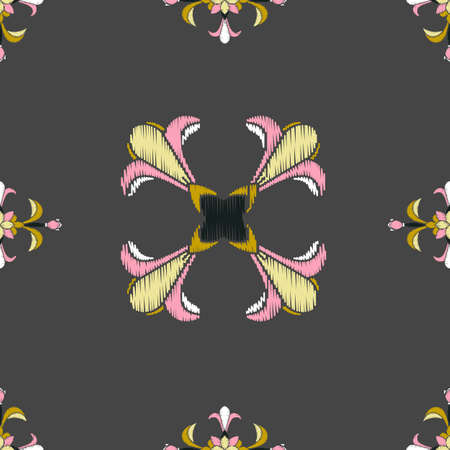 Ikat striped colorful on color background. Etnic aztec design seamless pattern.