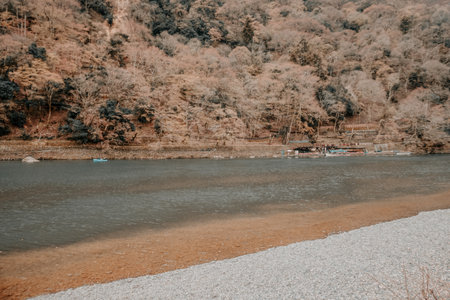 Landscape view of Ping river, the main river in China.の写真素材