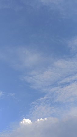 blue sky background with white clouds.Sky clouds.Blue sky with white clouds.の写真素材