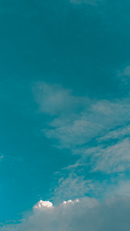 Blue sky with white cloudsbe used as a background.の写真素材