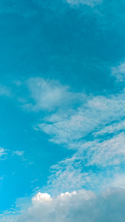 blue sky with cloud closeup. natural background and texture for design.の写真素材