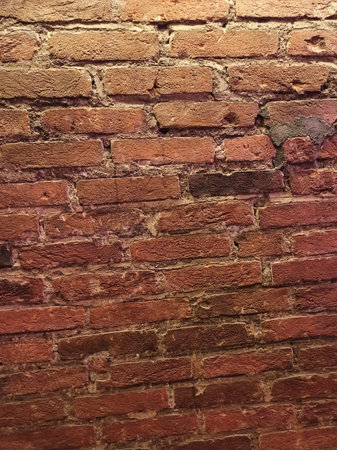 Old red brick wall texture background. Abstract background and texture for design.の写真素材