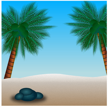 Isolated beach. - Illustrationのイラスト素材