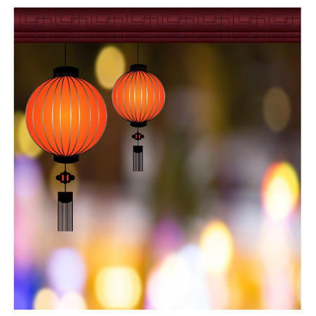 Chinese Lantern Background - Illustrationのイラスト素材