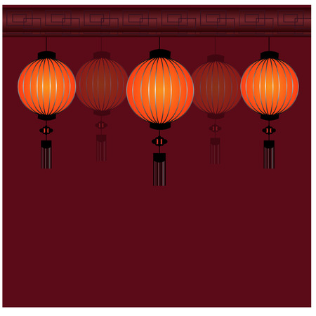 Chinese Lantern Background - Illustrationのイラスト素材