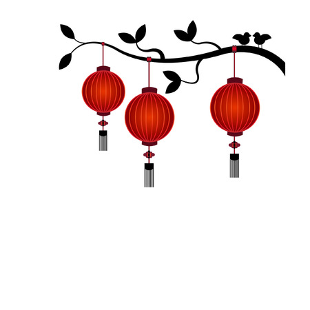 Chinese Lantern Background - Illustrationのイラスト素材