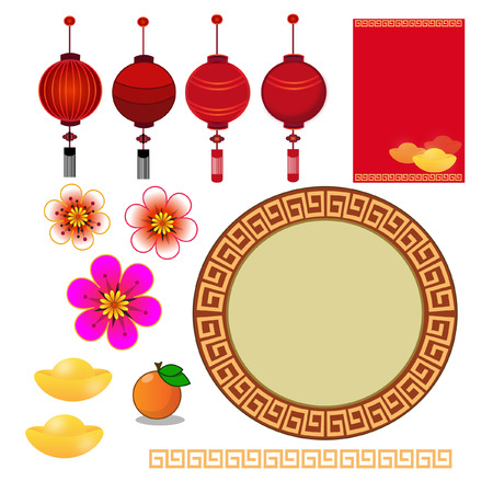 Chinese new year decorationのイラスト素材