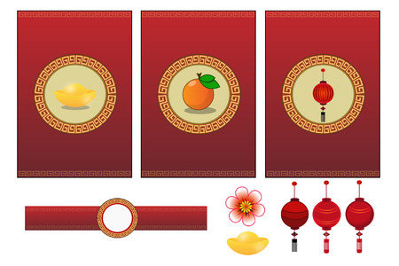 Chinese new year decorationのイラスト素材