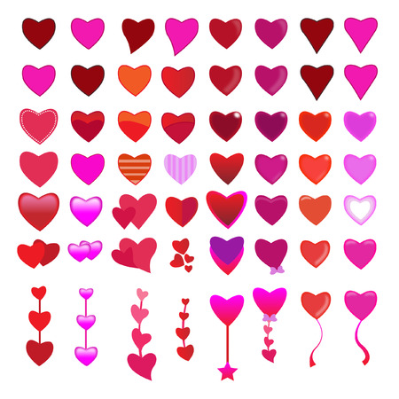 Hearts icon set - Illustrationのイラスト素材