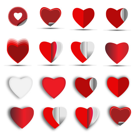 Hearts icon set - Illustrationのイラスト素材