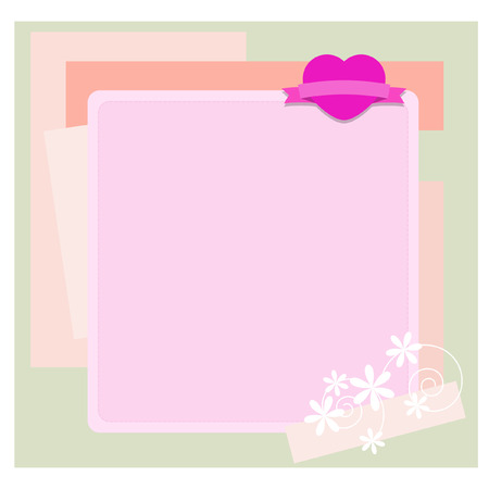 Valentines day with pink heartのイラスト素材