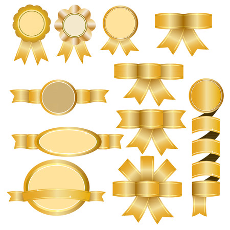 Gold Ribbon - Illustrationのイラスト素材