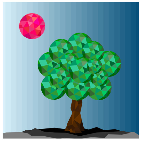 Abstract background with treeのイラスト素材