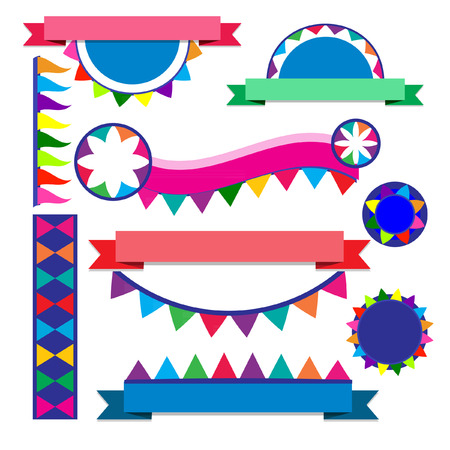colorful banner for party のイラスト素材