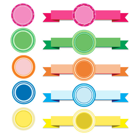 colorful bannerのイラスト素材