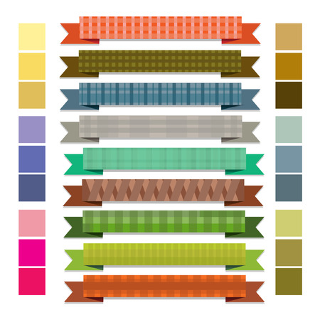 Ribbon stripes  retro vectorのイラスト素材
