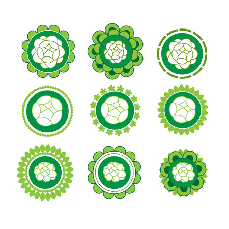 Jasmine banner in a flower greenのイラスト素材