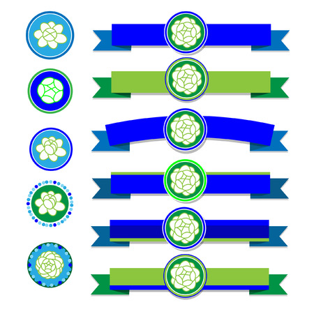 Jasmine ribbon vectorのイラスト素材