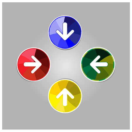 colorful arrow iconのイラスト素材