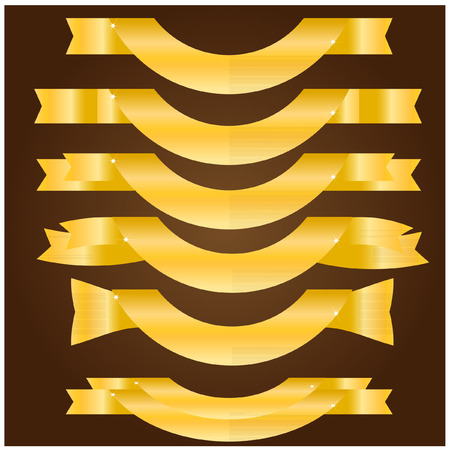 Gold Ribbon  vectorのイラスト素材