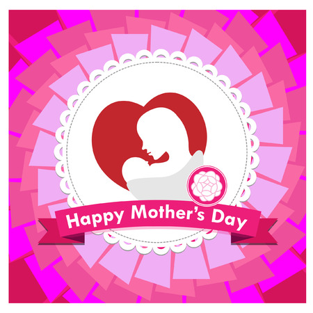 Happy mother day vectorのイラスト素材