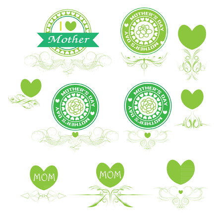 Set banner and elements mother day vectorのイラスト素材