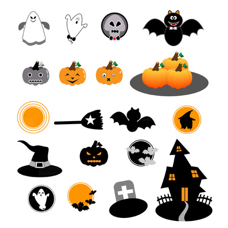 Halloween iconsのイラスト素材