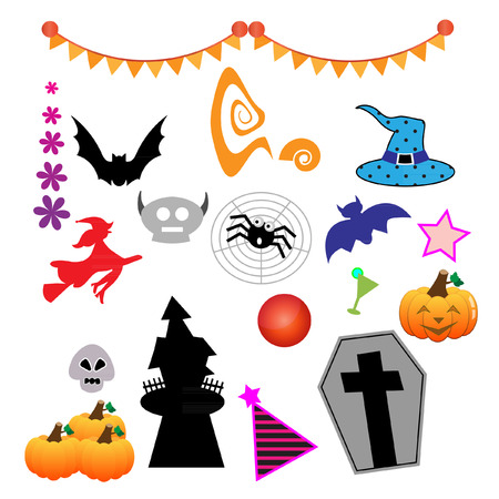 Halloween vector design elementsのイラスト素材