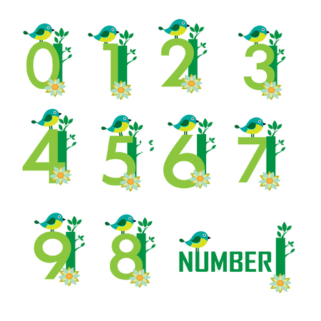 Cute Number vectorのイラスト素材