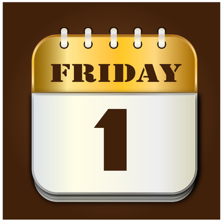 Calendar friday vectorのイラスト素材