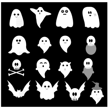 Cute little ghost vectorのイラスト素材