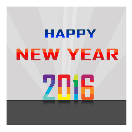 Happy new year 2016 vectorのイラスト素材